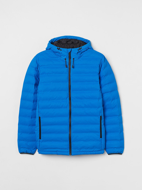 

H&M Men Blue & Black Water-Repellent Outdoor Puffer Jacket