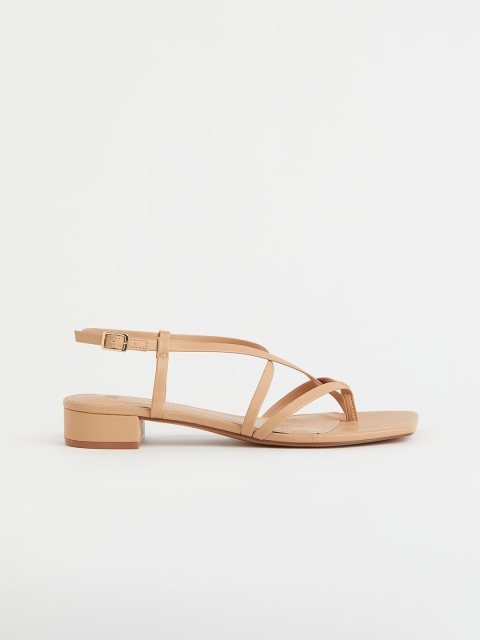 

H&M Women Beige Solid Sandals