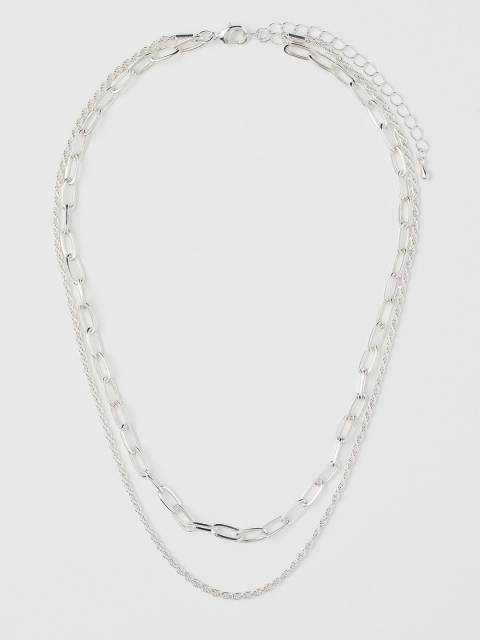 

H&M Women Silver Toned Two-Strand Necklace