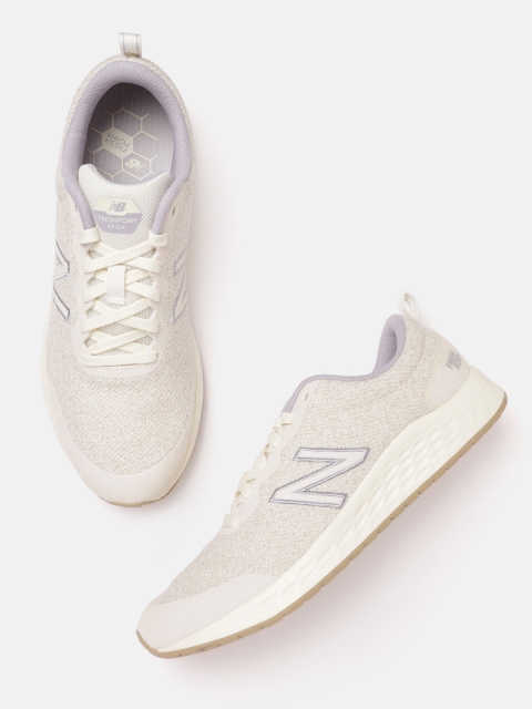 

New Balance Women Off White Fresh Foam Technology Running Shoes