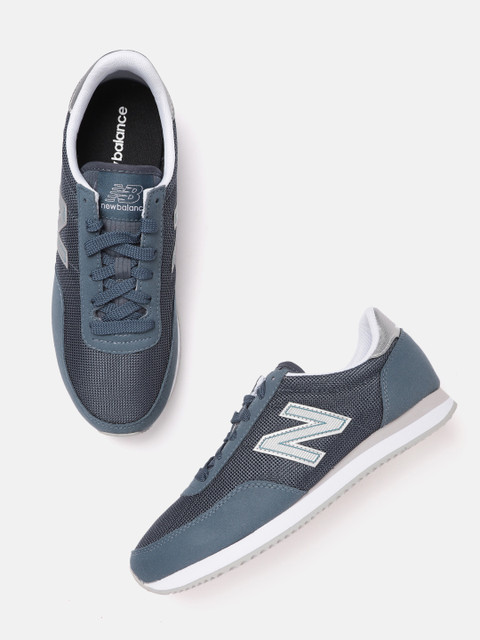 

New Balance Men Blue Woven Design Sneakers