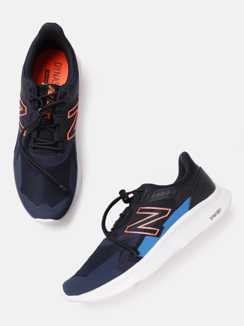 

New Balance Men Navy Blue Woven Design Running Shoes
