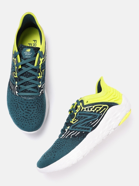 

New Balance Men Teal Green & White Running Shoes