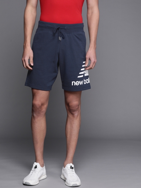 

New Balance Men Navy Blue Printed Sports Shorts