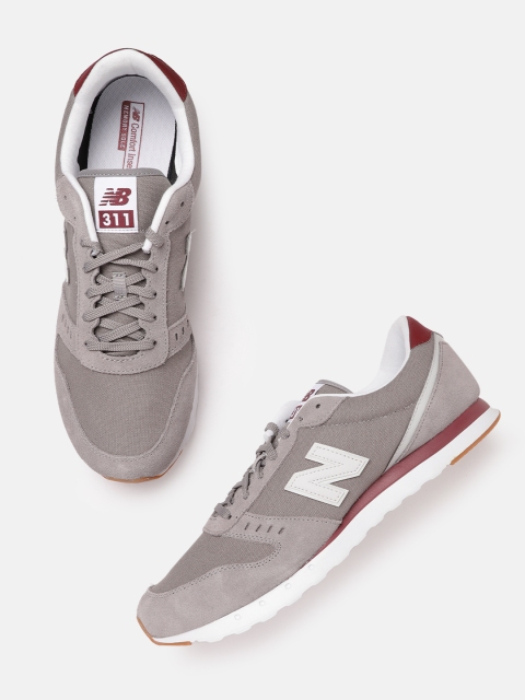 

New Balance Men Grey Solid Sneakers