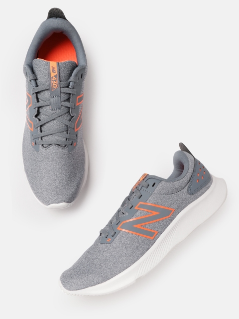 

New Balance Men Grey Melange Running Shoes