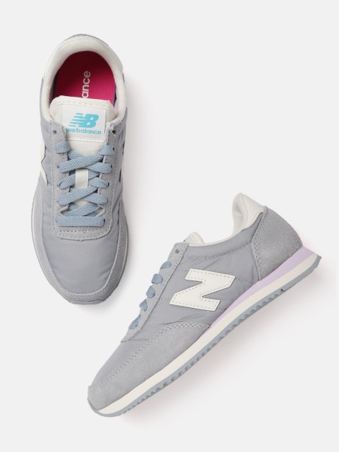 

New Balance Women Grey Woven Design Suede Sneakers Excluding Trims