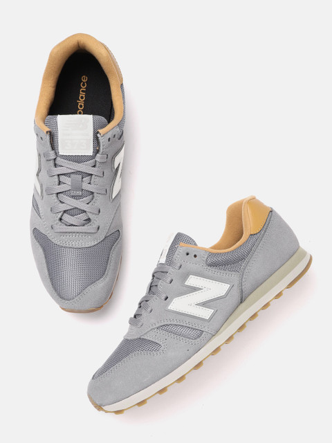 

New Balance Men Grey Solid Sneakers