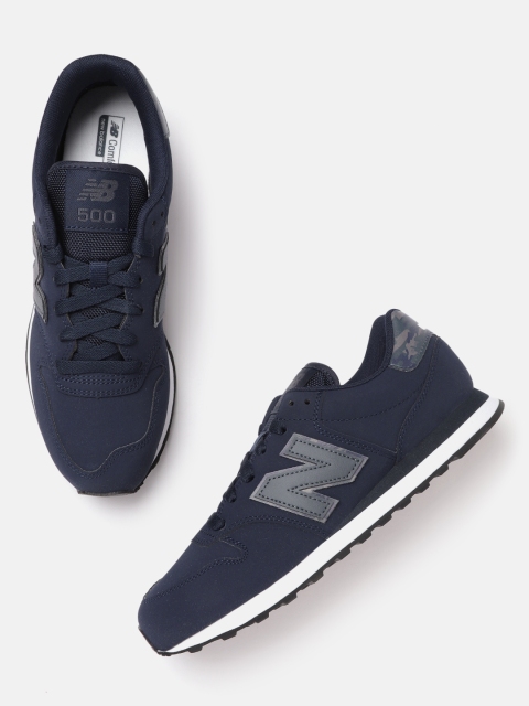 

New Balance Men Navy Blue Solid Sneakers