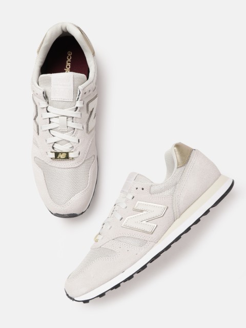 

New Balance Women Grey Woven Design Suede Sneakers Excluding Trims