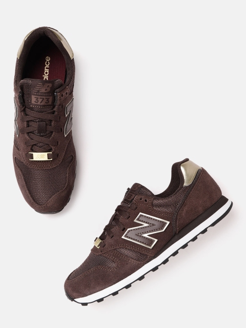 

New Balance Women Coffee Brown Solid Sneakers