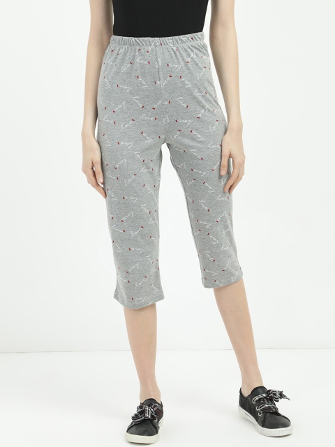 

V2 Value & Variety Women Grey & Red Printed Capris