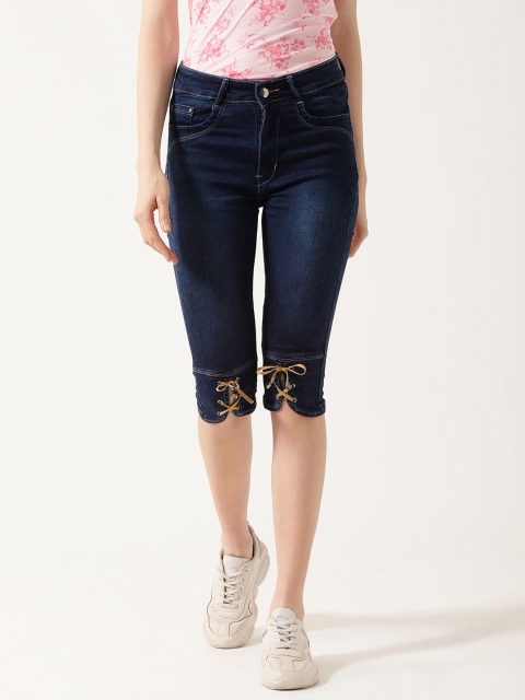 

V2 Value & Variety Women Blue Cotton Capris