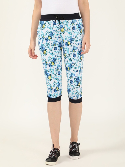 

V2 Value & Variety Women Blue & Yellow Printed Capris