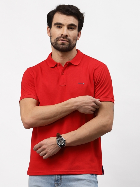 

Pepe Jeans Men Red Polo Collar T-shirt