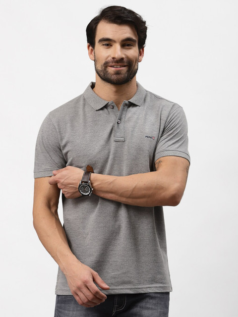 

Pepe Jeans Men Grey Polo Collar T-shirt