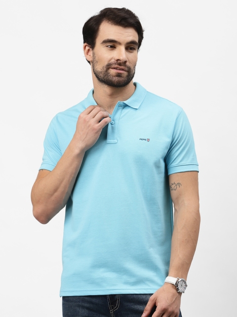 

Pepe Jeans Men Blue Polo Collar T-shirt