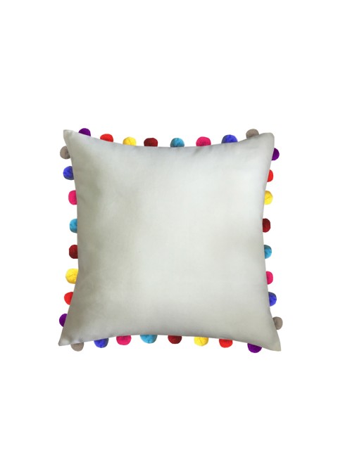 

Lushomes Off White & Red Square Cushion Covers