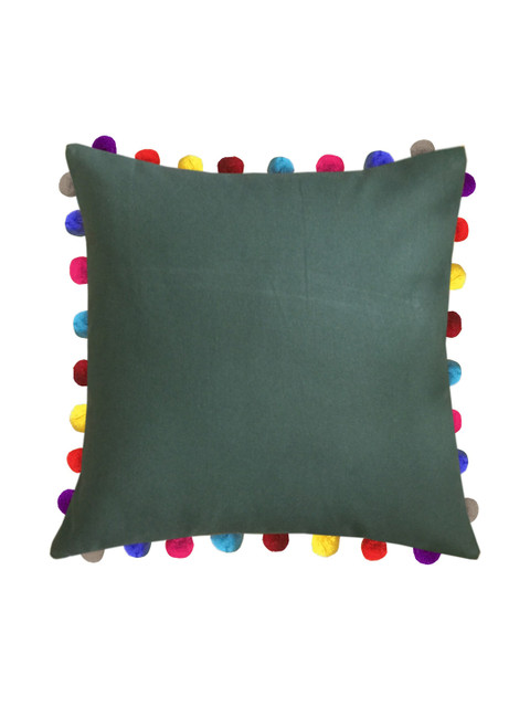 

Lushomes Green & Red Square Cushion Covers