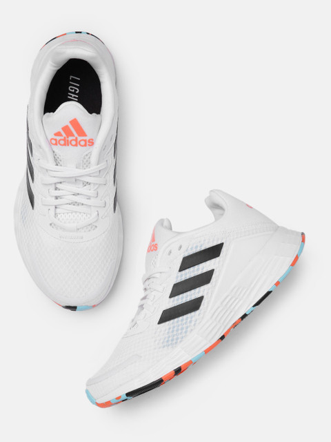 

ADIDAS Unisex Kids White Solid Duramo SL Lightmotion Sustainable Running Shoes with Adiwear Outsole