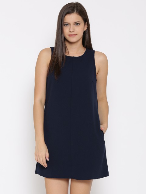 

Vero Moda Women Navy Solid A-Line Dress, Navy blue