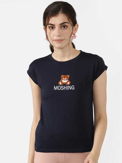 

V2 Value & Variety Women Navy Blue Printed Top