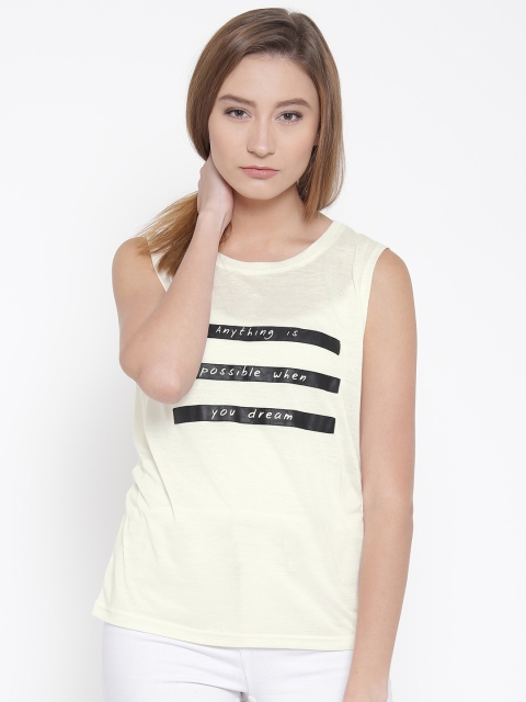 

Vero Moda Women Off-White Printed Top