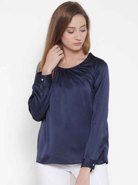 

Vero Moda Women Navy Solid Top, Navy blue