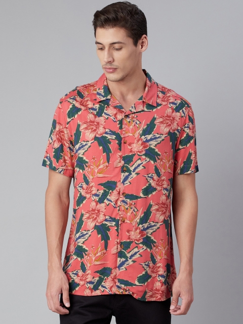 

Marks & Spencer Men Red Floral Printed Casual Cotton Shirt