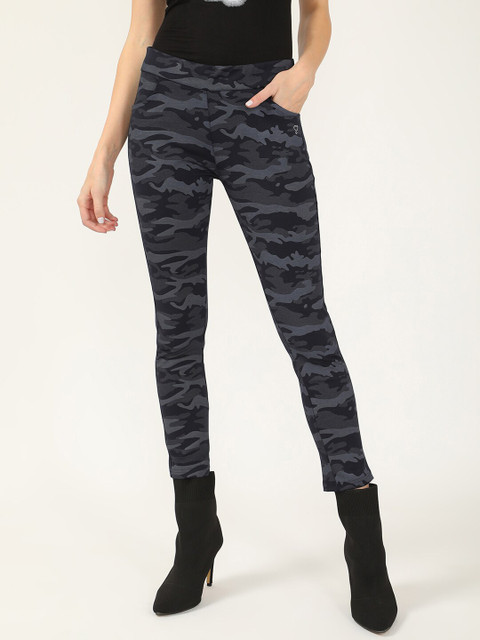 

V2 Value & Variety Women Black & Grey Printed Treggings