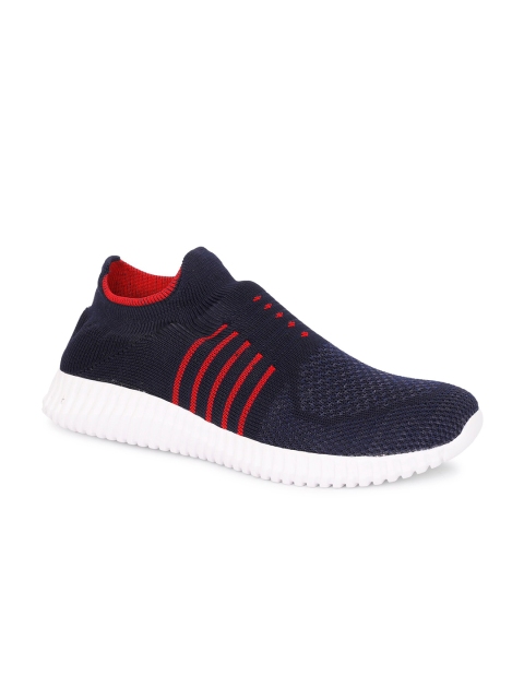 

Columbus Men Navy Blue & Red Mesh Running Shoes