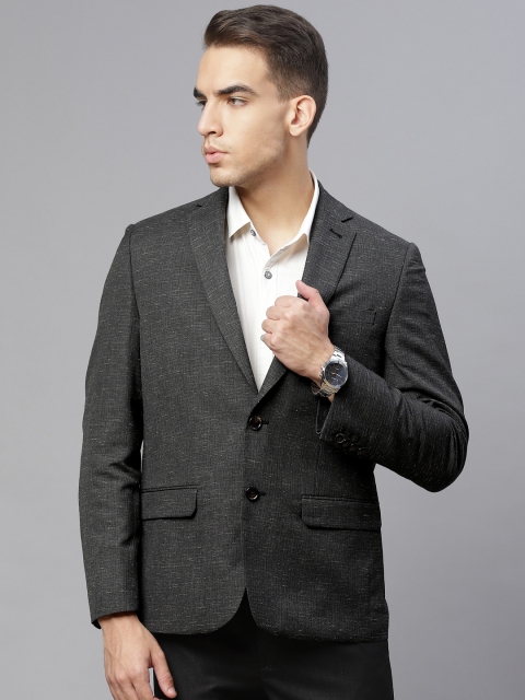 

Marks & Spencer Men Black Tailored Fit Blazzer