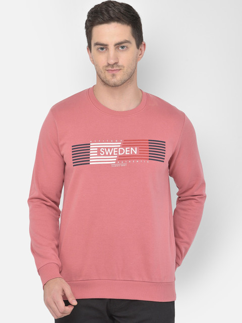 

COBB Men Pink Printed Sweatshirt