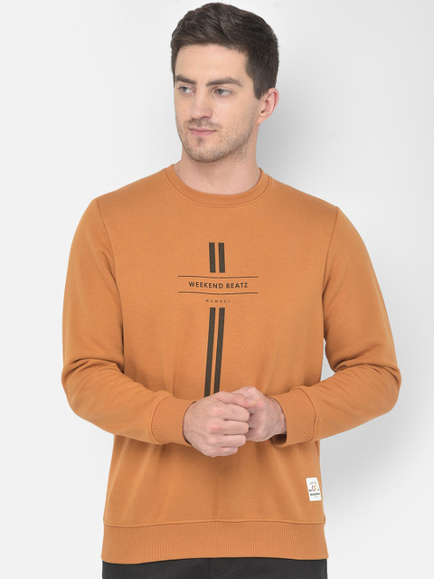

COBB Men Orange Printed Sweatshirt
