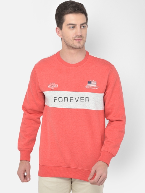 

COBB Men Red Printed Sweatshirt