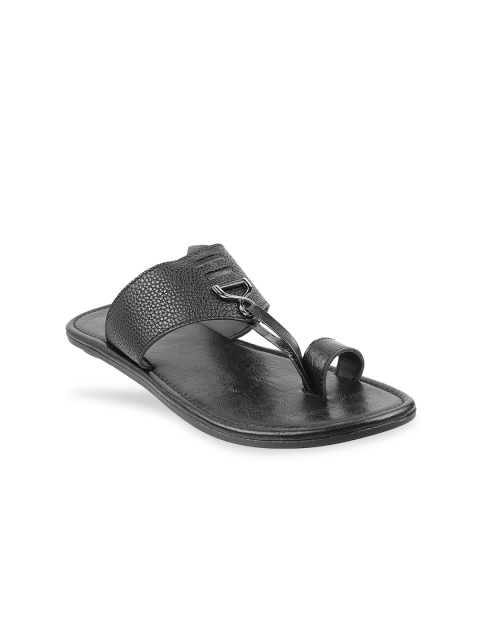 

Metro Men Black Leather Comfort Sandals