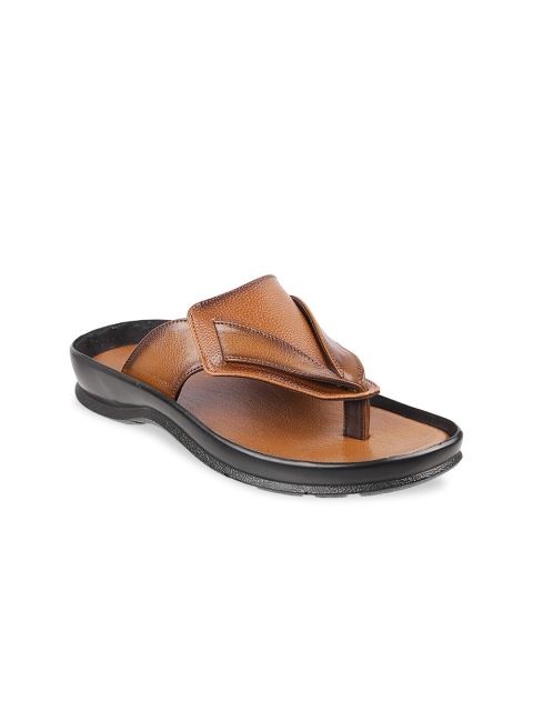 

Metro Men Tan & Black Leather Comfort Sandals