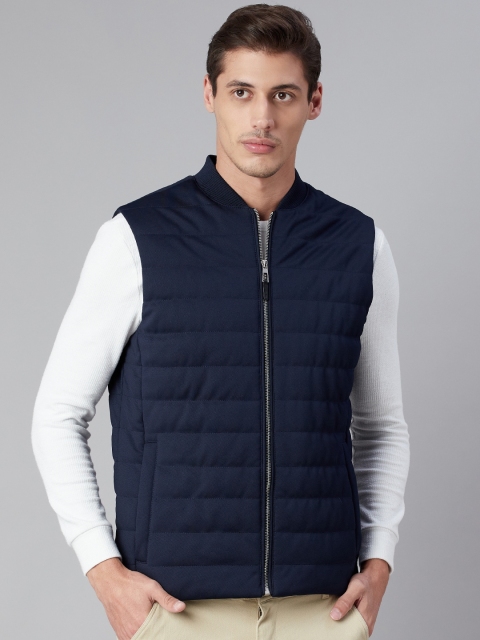 

Marks & Spencer Men Navy Blue Open Front Jacket