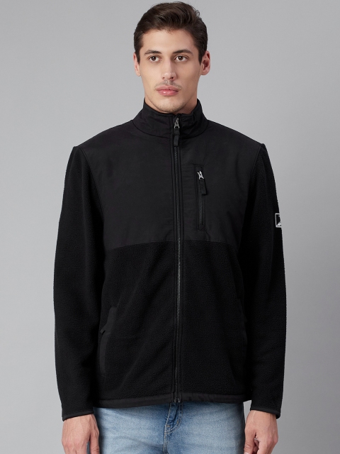 

Marks & Spencer Men Black Colourblocked Open Front Jacket