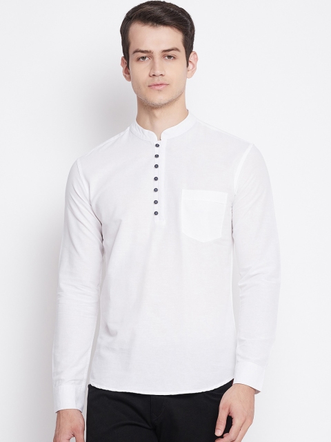 

Octave Men White Opaque Pure Cotton Casual Shirt