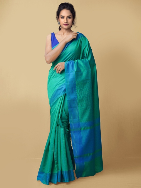 

Unnati Silks Women Green & Blue Mysore Sico Saree