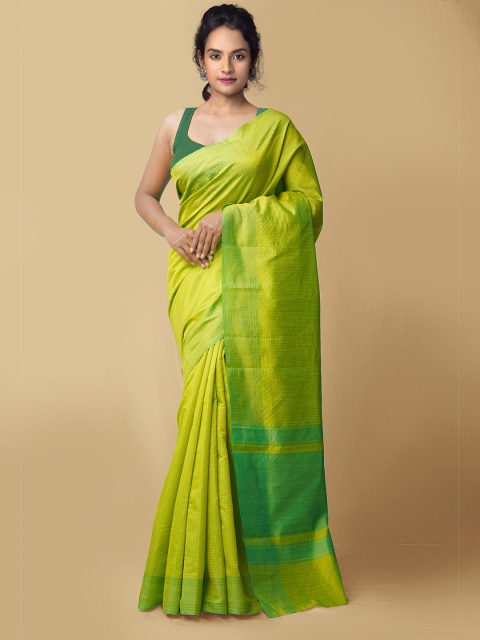 

Unnati Silks Green Woven Design Silk Cotton Mysore Silk Saree