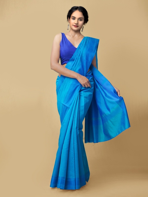 

Unnati Silks Women Blue Mysore Sico Saree