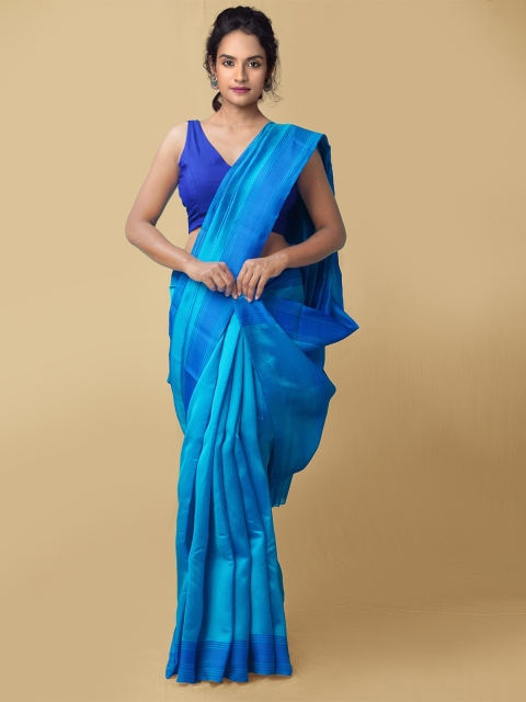 

Unnati Silks Women Blue Mysore Sico Saree