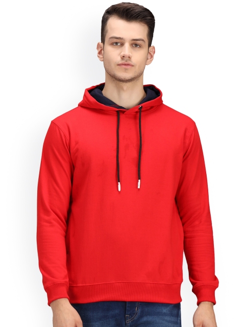 

Ratans Men Red Hooded Sweatshirt