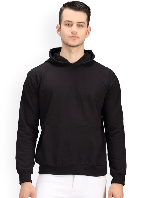 

Ratans Men Black Hooded Sweatshirt