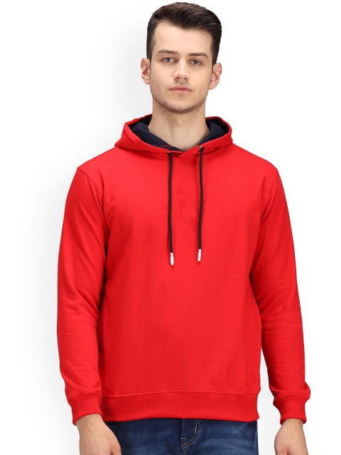 

Ratans Men Red Hooded Sweatshirt