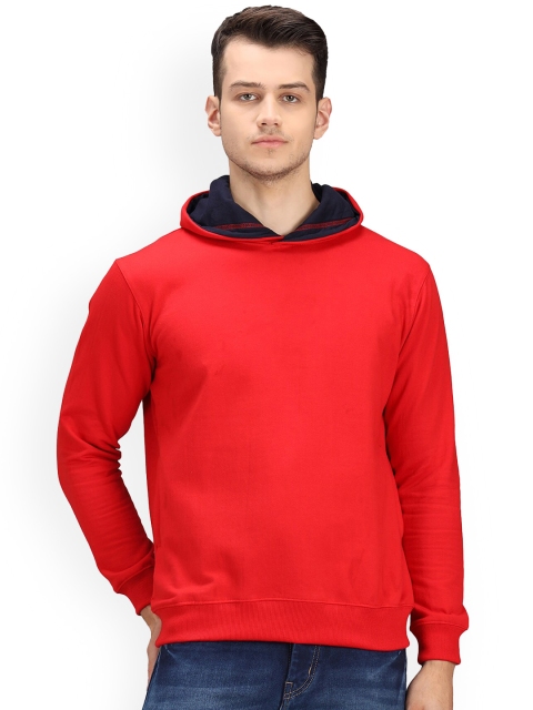 

Ratans Men Red Hooded Sweatshirt