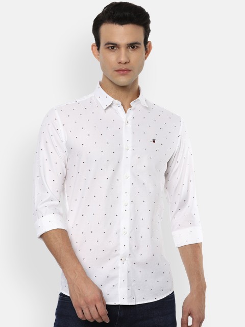 

Louis Philippe Sport Men White Slim Fit Opaque Printed Casual Shirt