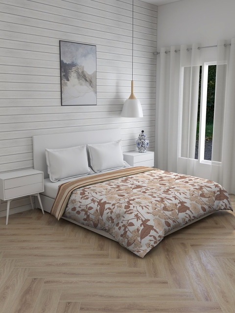 

Boutique Living India Beige & Brown Floral AC Room 120 GSM Double Bed Comforter